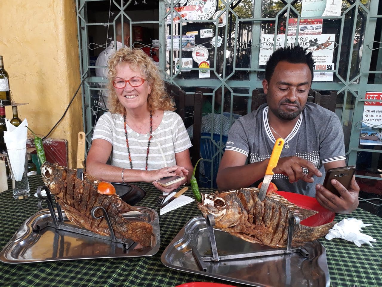 lunch at local restaurant